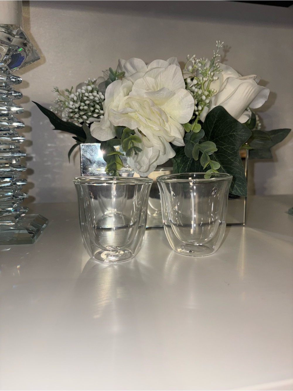 Delonghi Double-Walled Clear Glass Espresso Cups - Set of 2